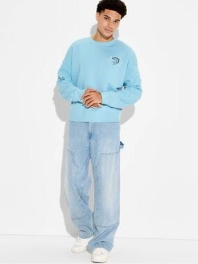 Original Use Light Blue Crewneck Sweatshirt - Men